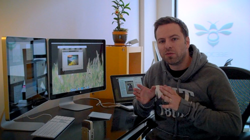 Adam giving a demonstration at the BEEDOCS office